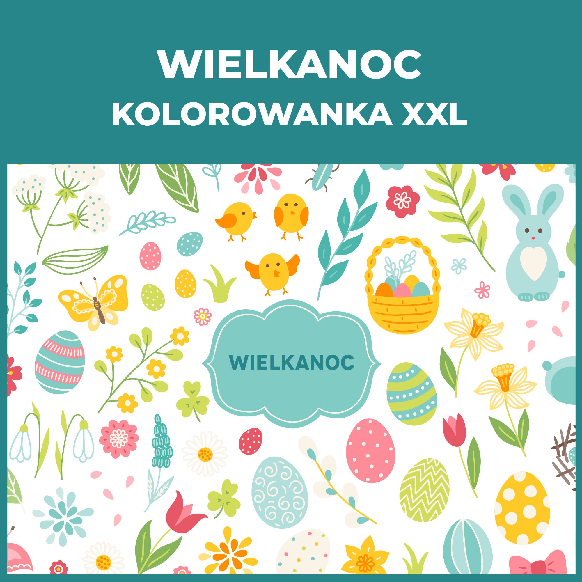Wielkanocna kolorowanka XXL