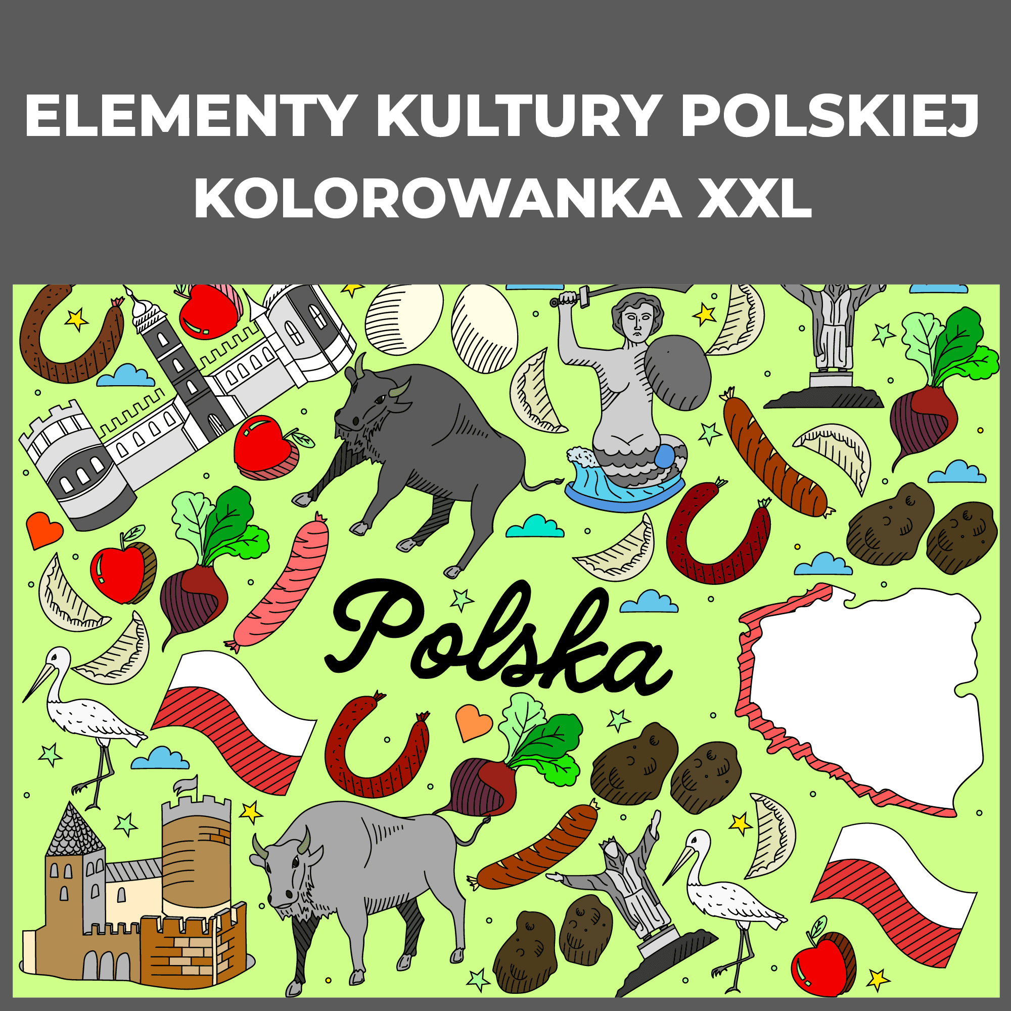 Patriotyczna kolorowanka XXL