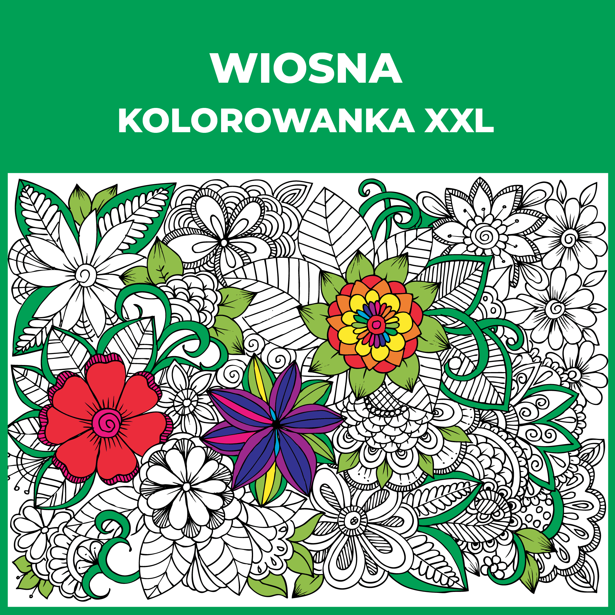 Wiosenna kolorowanka XXL