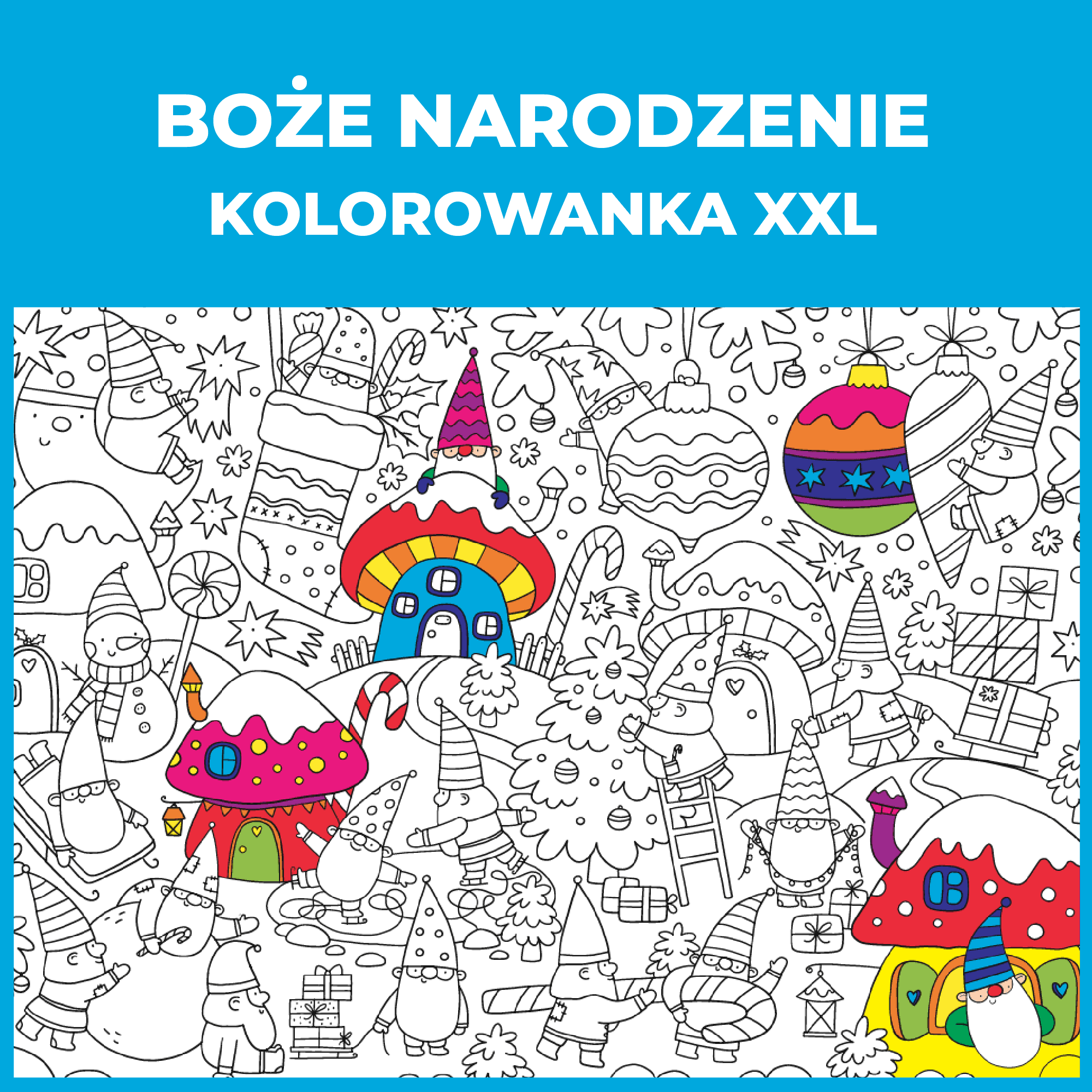 Bożonarodzeniowa kolorowanka XXL