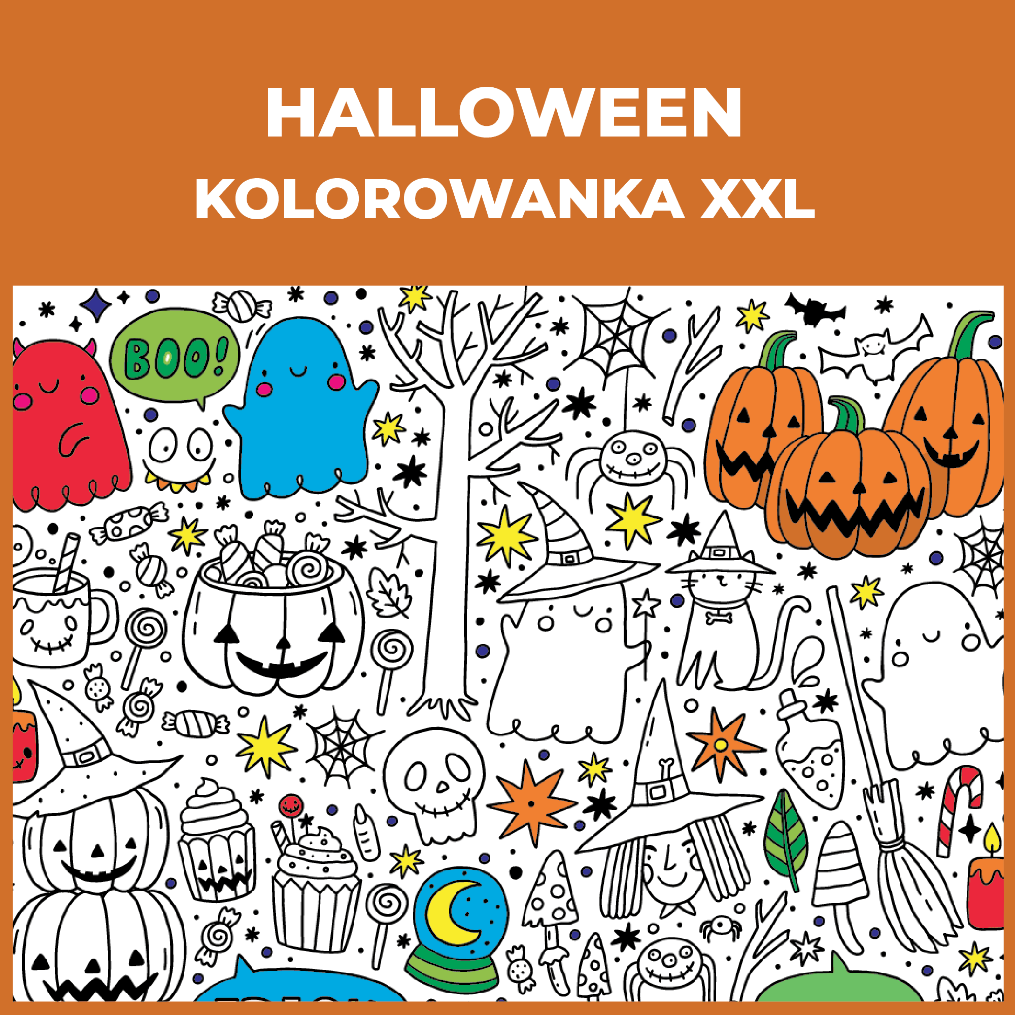 Halloweenowa kolorowanka XXL