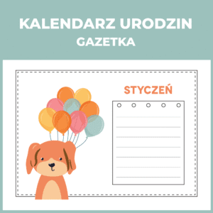 Kalendarz urodzin - dekoracja