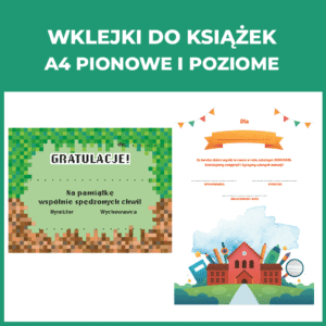 Wklejki do książek na koniec oku - format A4