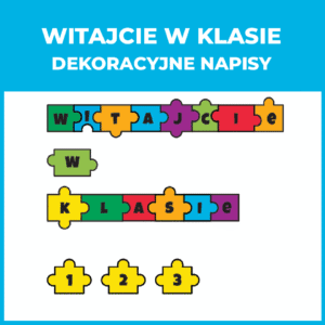 Witajcie w klasie - dekoracyjne napisy do sali