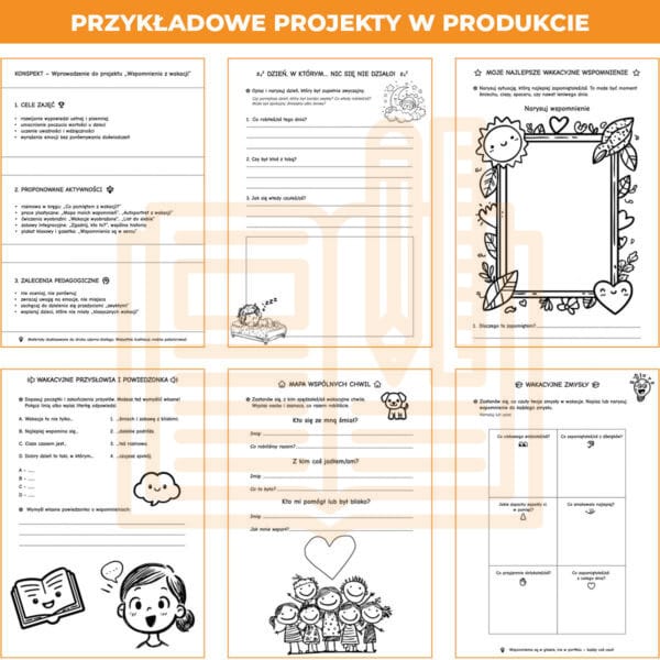 Wspomnienia z wakacji - karty pracy - 30 stron