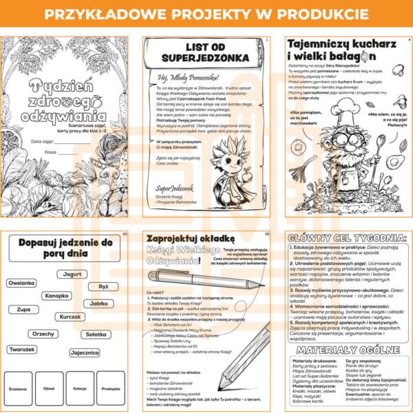 Zdrowe odżywianie - karty pracy - 46 stron