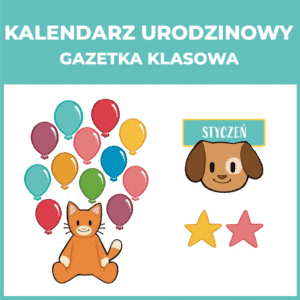 Klasowy kalendarz urodzin - gazetka