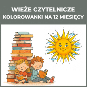 Wieże czytelnicze na 12 miesięcy - kolorowanki