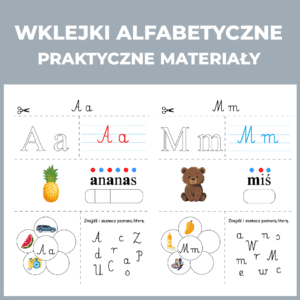Wklejki do zeszytu z literami - praktyczne materiały