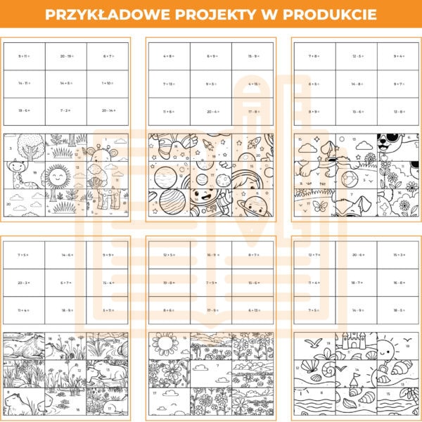Puzzle matematyczne – dodawanie i odejmowanie do 20 - obrazek 3