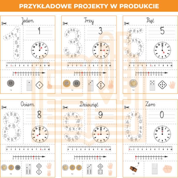 Wklejki do zeszytu z cyframi - praktyczne materiały
