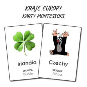 Kraje Europy - karty Montessori