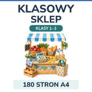Klasowy sklep — klasy 1–3 — okładka tematyczna